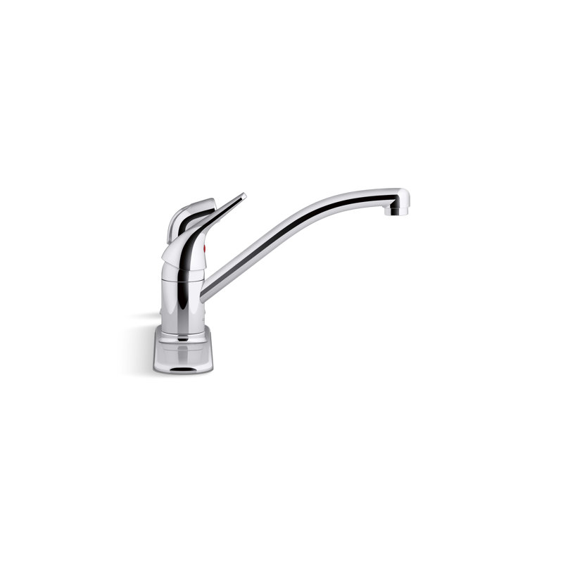 Single Handle Kitchen Faucet with Side Spray, Polished Chrome