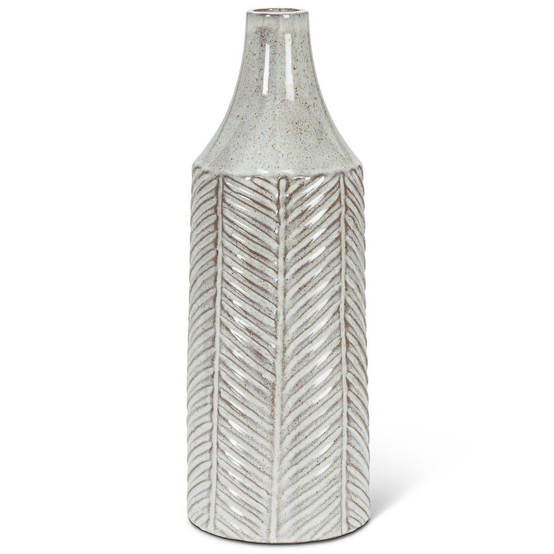 Vase de table en grès 13 "Whitewash