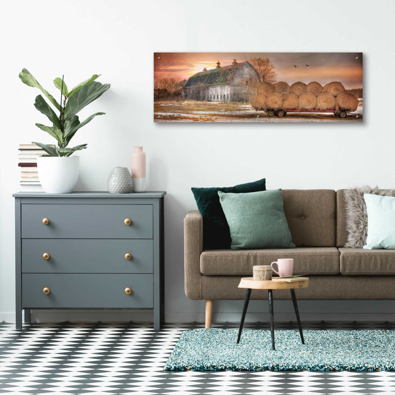 «Sunset on the Far» par Lori Deiter, art mural en verre acrylique, H 16 po x l 48 po x P 0,2 po