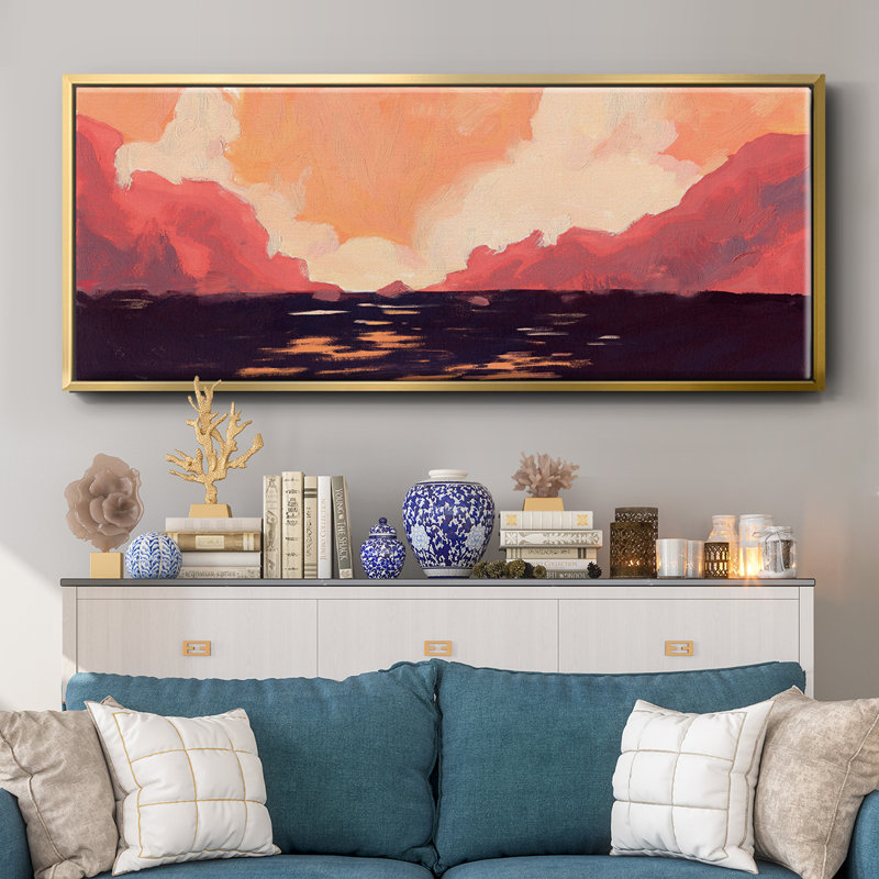 «Pink Rock Coast II», toile encadrée, H 20 po x l 50 po