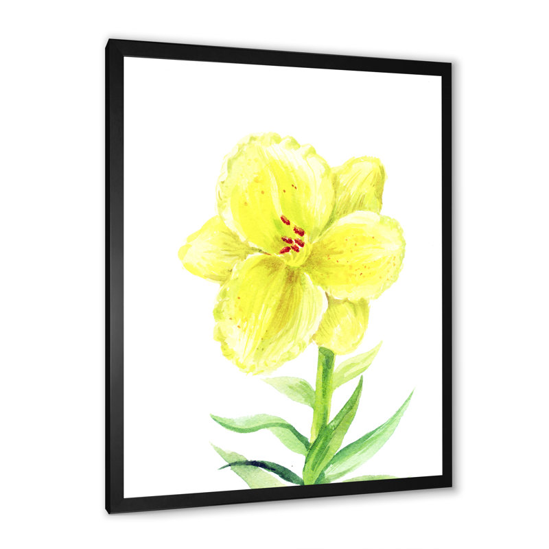 «Yellow Lilium Flower Blossoming», art mural traditionnel sur toile, H 20 po x l 12 po x P 1 po