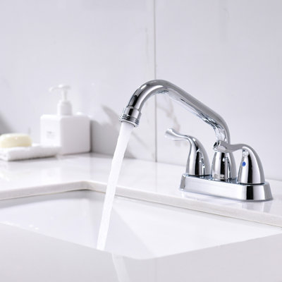 2-handle Bathroom Faucet with Drain Assembly