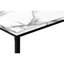 3Pcs Table : White Marble Laminate And Black Metal Base Design Stylish With Marble-Like Surfaces Frame