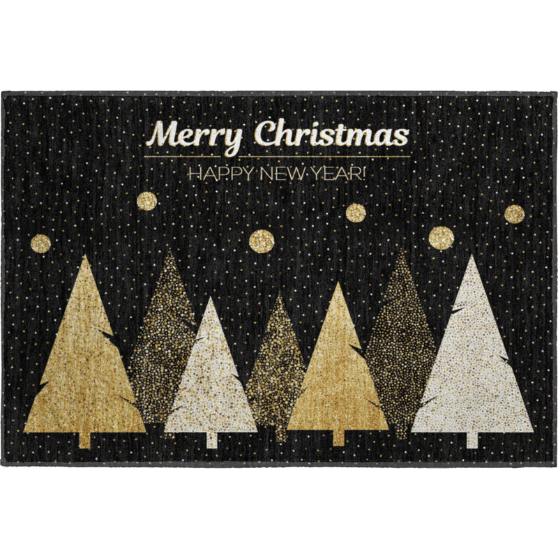 Cerrito Area Rug with Non-Slip Backing, Rectangle 1'8" x 2'6"