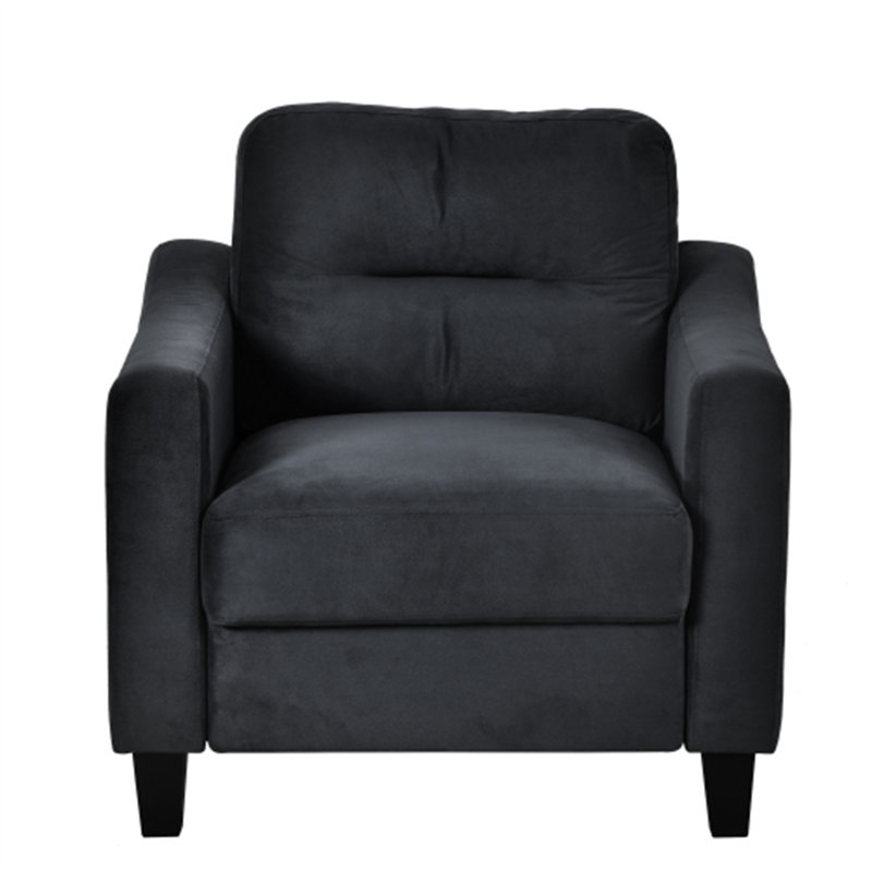 Couch Comfortable Sectional Couches Set 1+2+3, Black Velvet