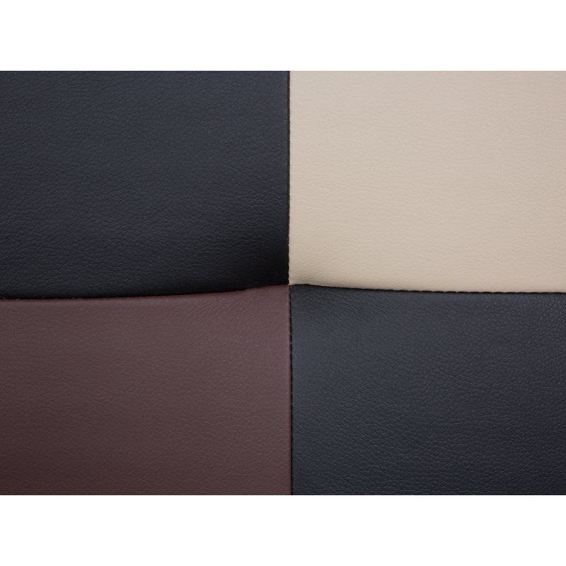 Olsker 3 Seater Velvet Sleeper, Black/Brown/Beige