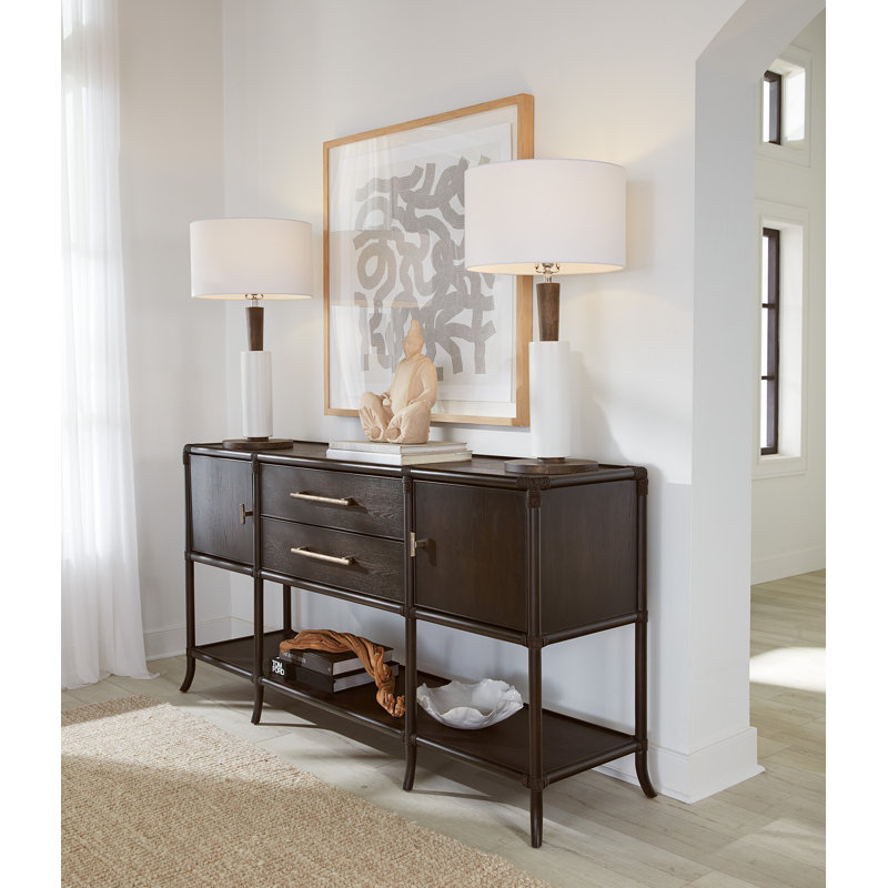 Retreat 70'' W Sideboard, Dark Wood/Black Sand