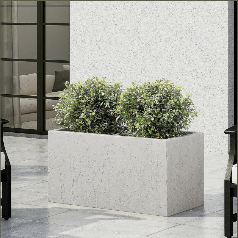 Planter Box, 16" H x 31.2" W x 15.7" D, White