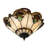 Shell With Jewels Glass Semi Flush Mount