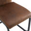 Ensemble de chaises de salle à manger en tissu technique brun rétro de style 2/4, chaises rembourrées ergonomiques à haut dossier avec structure en métal robuste-650637010