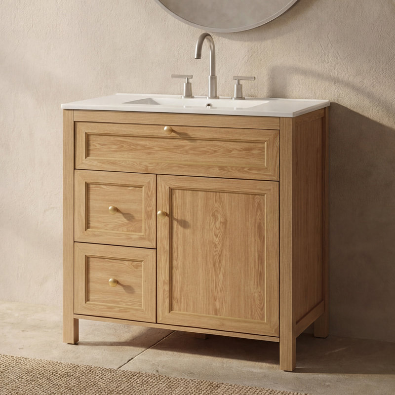 30-Inch Freestanding Bathroom Vanity With Ceramic Sink
