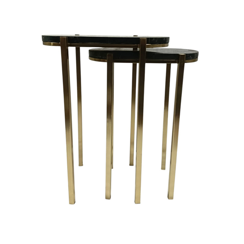 Black Quartz Top Nesting Tables