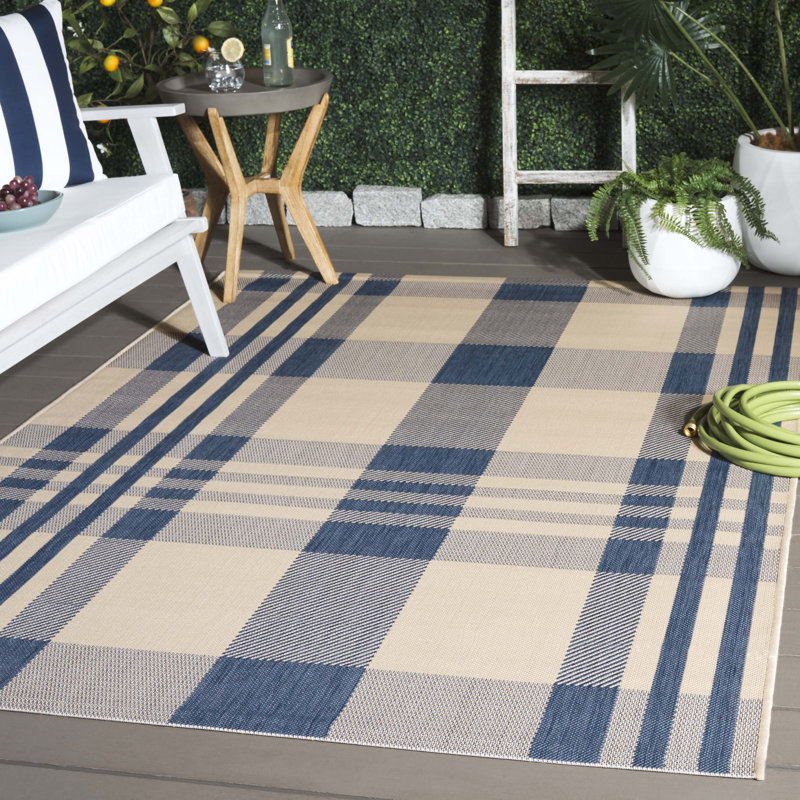 andish Rectangle Plaid Indoor / Outdoor Area Rug, Rectangle 160 x 231cm