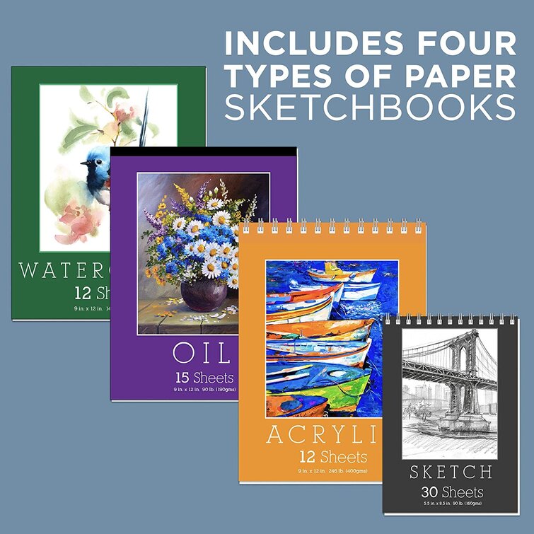 HTVRONT Sketchbook for Drawing 9 X 12 -100 Sheets Sketch Books for Adults  Kids