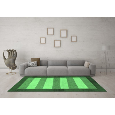 Tapis à motif abstrait vert émeraude 809