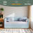 Upholstered Daybed Sofa Bed Twin Size With Trundle Bed And Wood Slat