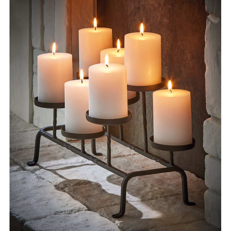 Twist Fireplace 7 Pillar Candle Holder