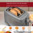 2 Slice Toaster in Glossy Ridged Textured Body and Stainless Steel Mechanism-93819605