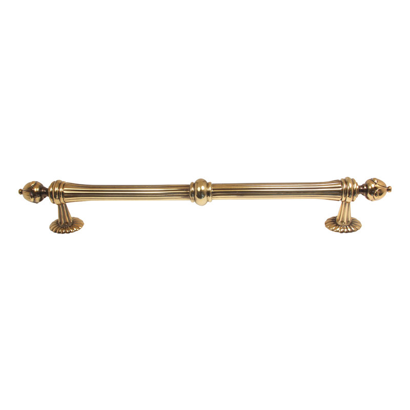 Ornate Appliance Pull, Polished Antique, 8"