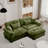 Over Size Modern Upholstered Sofa With Ottoman-868751871