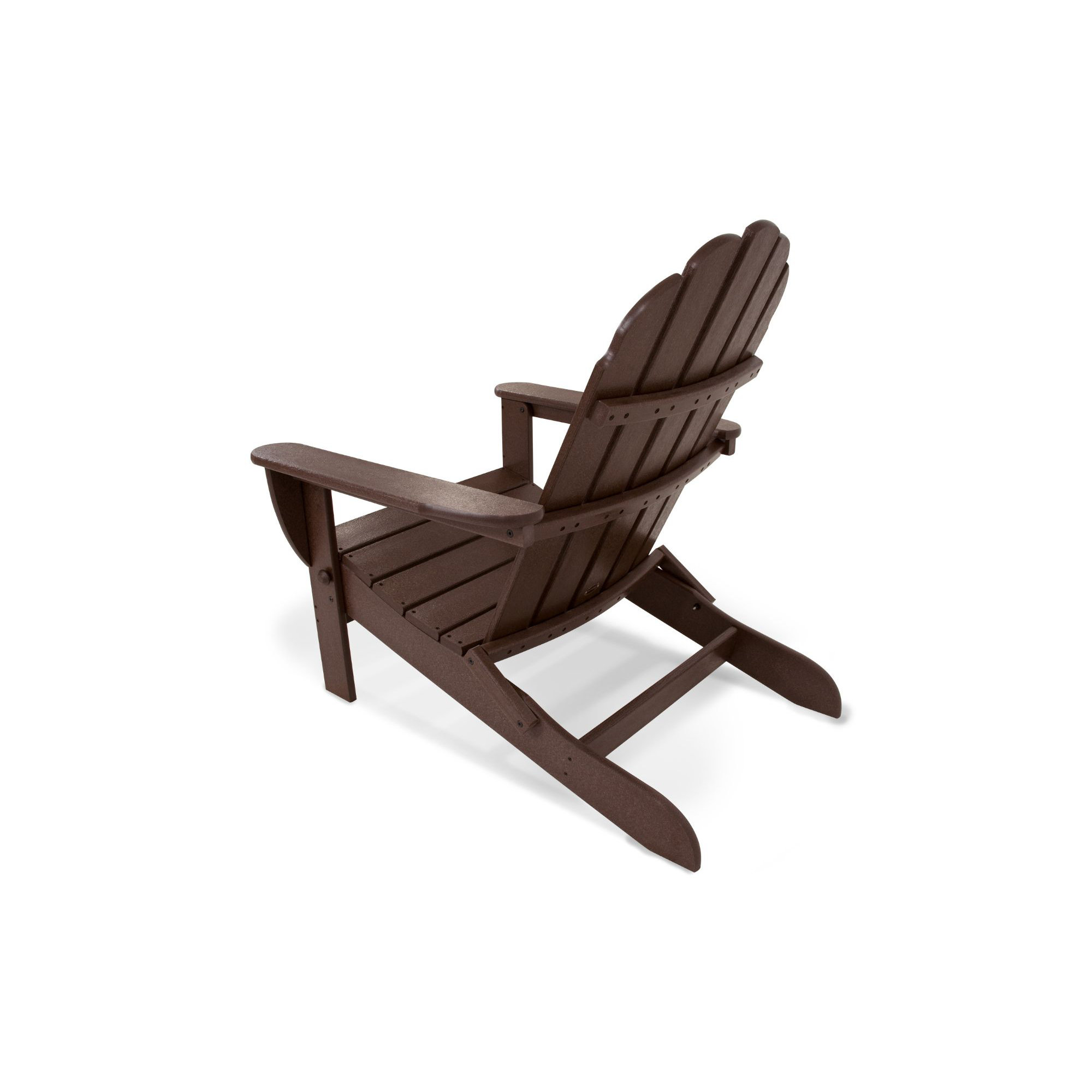 POLYWOOD Classic Adirondack Oversized Folding Adirondack Chair, Mahogany