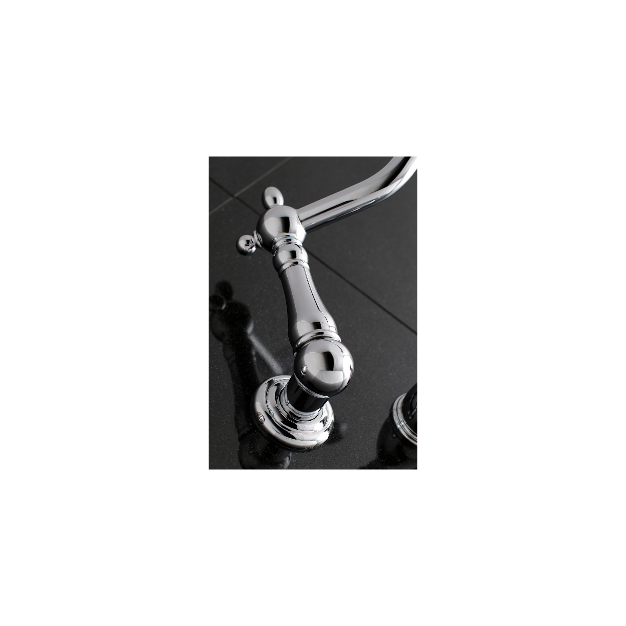 Kingston Brass Heritage Two-Handle 3-Hole Wall Mount Roman Tub Faucet, Polished Chrome