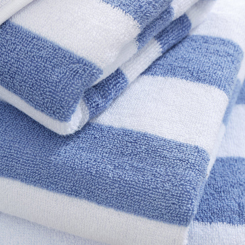 100% Cotton Plush Jacquard Bath Sheet, Blue