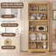 Armoire de rangement Mid Mid Modern, 72 po de hauteur avec tablette pour micro-ondes-1753171005