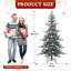 Pre-Lit Flocked Layered Christmas Tree With Removable Bulbs-969295126