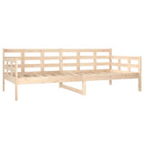 vidaXL Day Bed Natural Pine Solid Pinewood Convertible