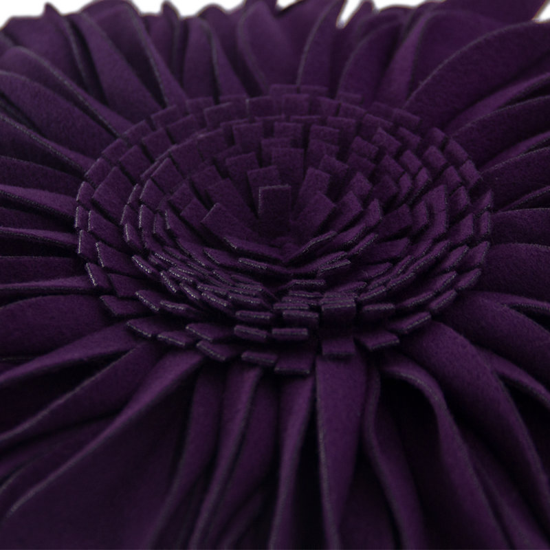  Housse et insert de coussin décoratif en tournesol Appliqued, Mauve, Carré 14 po
