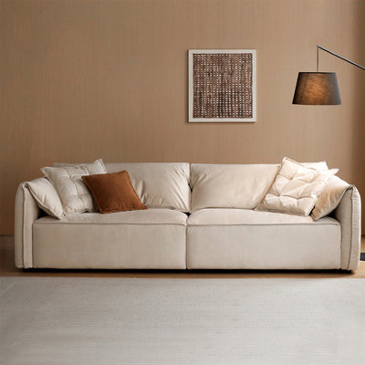 White 100% Polyester Modular Sofa cushion couch