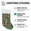 Chaussette de Noël noire et blanche Barzoi