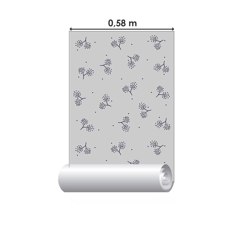 Rouleau de papier peint adhésif Barrus, L 126 po x l 24 po, Blanc