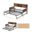 Barn Door Twin Daybeds With Pop Up Trundle With Charging Station, With Storage Headboards-1469222080