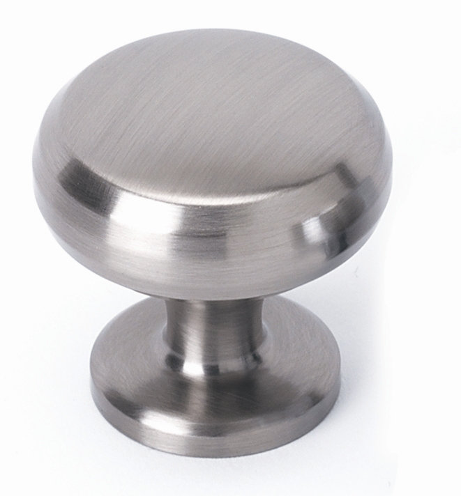 Poignée champignon, Nickel satiné, H 1,125 po x l 1,125 po x P 1,125 po