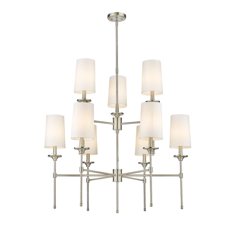 Hayse 9-Light Dimmable Chandelier, Brushed Nickel