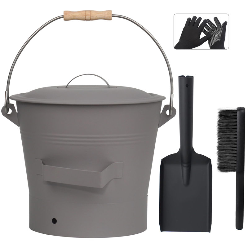 Seau à cendres 2,6 gallons, Gris