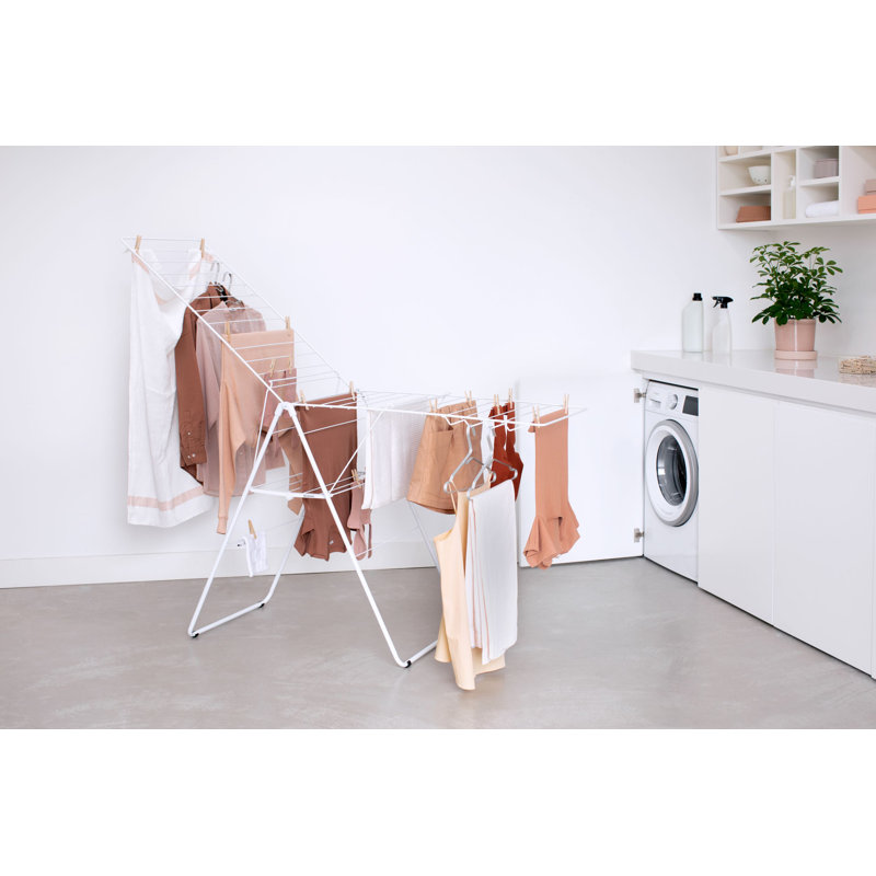 Brabantia Hangon 25 m Folding Drying Rack, White
