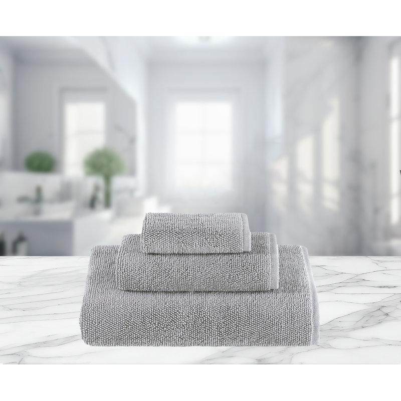  Lerins - Long Loop Cotton Towel Set, Cement