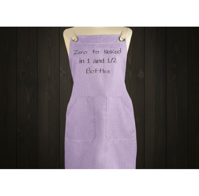  Women's Cotton Kitchen Apron Zero to Naked Design 12" H