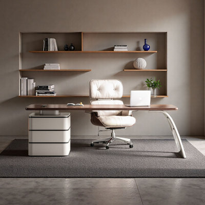 Bureau en bois massif d'inspiration rétro