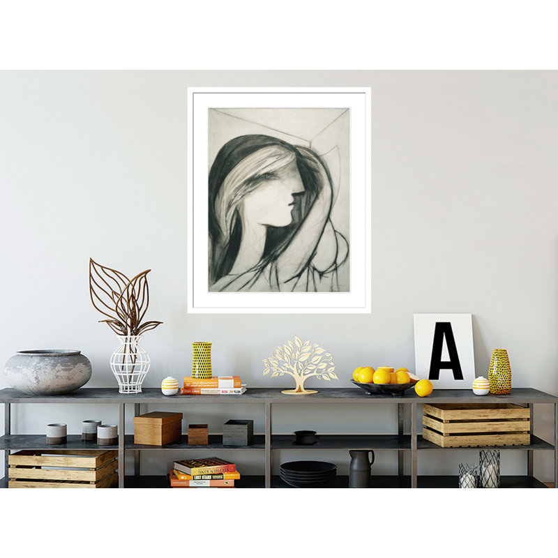 «Head of a Woman Right Profile (Marie-Thérèse)» par Pablo Picasso, impression giclée encadrée, H 41,34 po x l 33,5 po