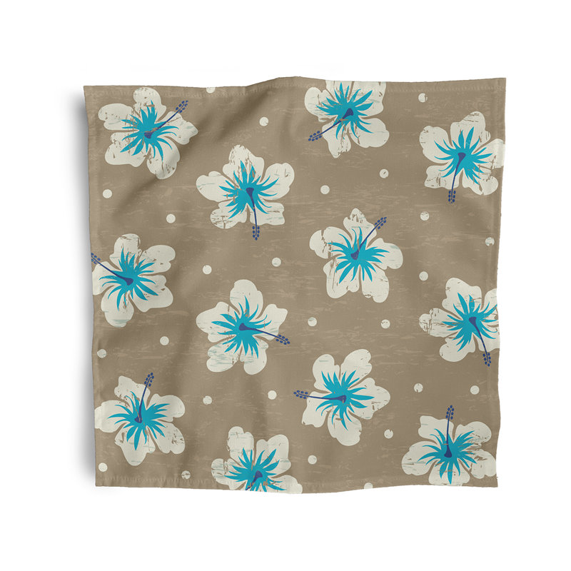 Leviner Polyester Floral Square Napkin, Brown