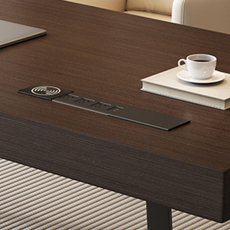Bureau simple fait à la maison en bois massif, H 29,53 po x l 86,61 po x P 27,56 po