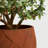 Rust Color Large Cement Planter with Weave Design-1435283423