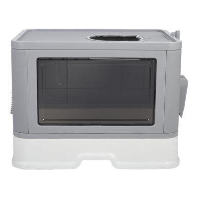 Araceli Plastic Enclosed Litter Box with Scoop