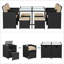 Ernesta 8 - Person Wicker Patio Dining Set with Square Table , Cushions Included-490456041