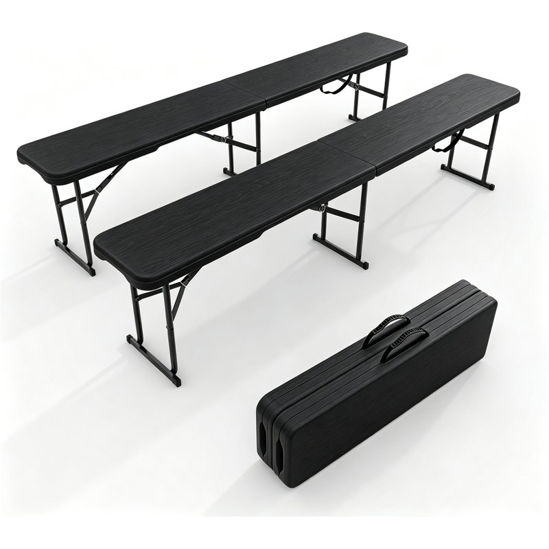 Outdoor Bench, Two black pieces