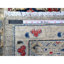 Tapis oriental gris en laine noué à la main 14e siècle 10 pi x 14 pi 3 po 33C539DBED644CB78472A588DFE21E22
